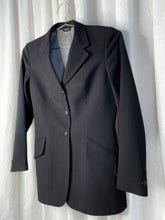 VINTAGE TAILORED SUIT JACKET [ Black, Size Small ]
