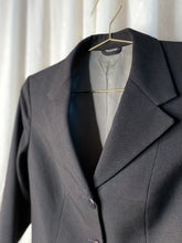 VINTAGE TAILORED SUIT JACKET [ Black, Size Small ]