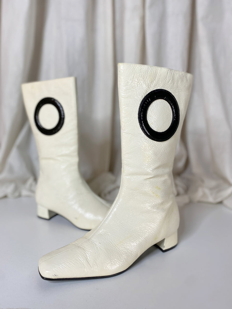 White hot sale mod boots