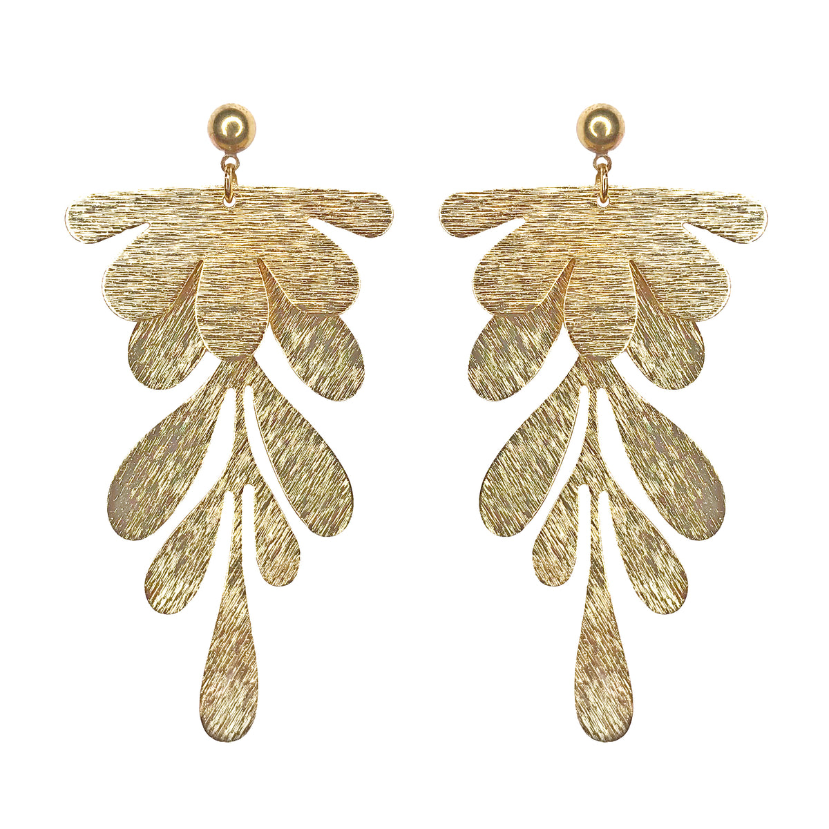 14k gold outlet leaf earrings