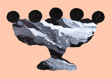 LIMITED EDITION PRINT 'Contained, Series 2, Vessel #6' [ Black and White, Pink Background ]
