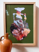 LIMITED EDITION PRINT 'Contained, Series 1, Vessel #6' [ Earthy Colours, Green Background ]