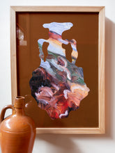 LIMITED EDITION PRINT 'Contained, Series 1, Vessel #6' [ Earthy Colours, Burnt Orange Background ]