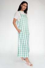 KEEGAN CLASSIC PINAFORE [ Green And White Gingham ]