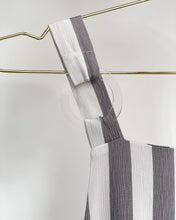 KEEGAN CLASSIC PINAFORE [ Grey And White Striped ]