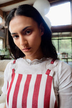 KEEGAN CLASSIC PINAFORE [ Red And White Striped ]