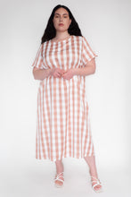 KEEGAN CLASSIC SHORT SLEEVED DRESS [ Pink And White Gingham ]