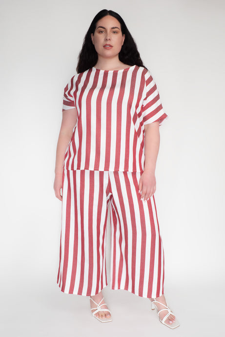 KEEGAN CLASSIC CULOTTES [ Red And White Striped ]