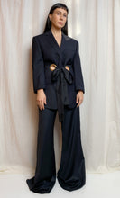 $100 OFF OFFER • OUT OF OFFICE SUIT JACKET [ Wool Blend, Black Tie Blazer, Gold Eyelets, Size Small ]