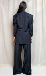 $100 OFF OFFER • OUT OF OFFICE SUIT JACKET [ Wool Blend, Black Tie Blazer, Gold Eyelets, Size Small ]