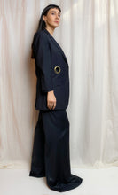 $100 OFF OFFER • OUT OF OFFICE SUIT JACKET [ Wool Blend, Black Tie Blazer, Gold Eyelets, Size Small ]