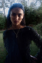 DRIZZLE NECKLACE [ Silver, Rhodium Plated Brass, Teardrop Charms ]