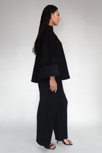 DRIZZLE JUMPER [ Black Wool, Turtleneck, Large Cuffs ]