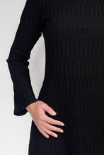 DRIZZLE LONG SLEEVED DRESS [ Black Cotton, Crinkled Texture ] (Copy)