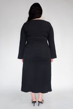DRIZZLE LONG SLEEVED DRESS [ Black Cotton, Crinkled Texture ] (Copy)