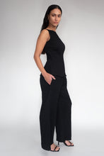 DRIZZLE SLEEVELESS TANK [ Black Cotton, Crinkled Texture ]