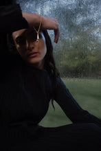 DRIZZLE LONG SLEEVED DRESS [ Black Cotton, Crinkled Texture ] (Copy)