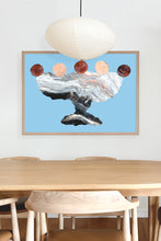 LIMITED EDITION PRINT 'Contained, Series 2, Vessel #9' [ Black, White, Red, Pink, Blue Background ]