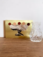 • ORIGINAL OIL PAINTING • 'Contained' Series 2, Vessel #9 [ Brass, Landscape, Vase, Abstract Art, Earthy, Red / Pink ]