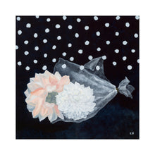 LIMITED EDITION PRINT 'Dahlias, Cellophane, Snow' [ EXTRA LARGE ]