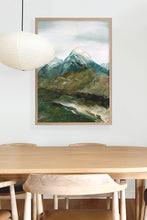 • 15% OFF PRE-ORDERS • LIMITED EDITION PRINT 'Edge Of The Alps, 1' [ Landscape Painting, Mountains, Blue And Green ]