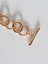 RIPPLE BRACELET [ Gold Plated, Chunky Textured Chain ]