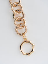 RIPPLE BRACELET [ Gold Plated, Chunky Textured Chain ]