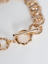 RIPPLE NECKLACE [ Gold Plated, Chunky Textured Chain, Choker ]