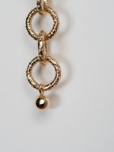 RIPPLE EARRINGS [ Gold Plated, Chunky Textured Chain ]