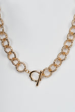 RIPPLE NECKLACE [ Gold Plated, Chunky Textured Chain, Choker ]