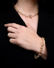 RIPPLE NECKLACE [ Gold Plated, Chunky Textured Chain, Choker ]