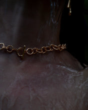 RIPPLE NECKLACE [ Gold Plated, Chunky Textured Chain, Choker ]