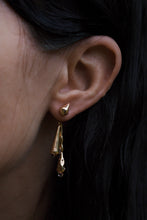 DRIZZLE EARRINGS [ Gold Plated Brass, Teardrop Charms ]