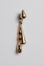 DRIZZLE EARRINGS [ Gold Plated Brass, Teardrop Charms ]