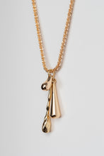 DRIZZLE NECKLACE [ Gold Plated Brass, Teardrop Charms ]