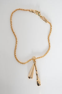 DRIZZLE BRACELET [ Gold Plated Brass, Teardrop Charms ]