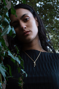DRIZZLE NECKLACE [ Gold Plated Brass, Teardrop Charms ]