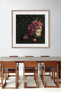 LIMITED EDITION PRINT 'Grapes, Takeaway Coffee, Moss' [ EXTRA LARGE ]