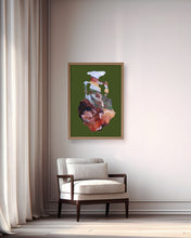 LIMITED EDITION PRINT 'Contained, Series 1, Vessel #6' [ Earthy Colours, Green Background ]