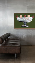LIMITED EDITION PRINT 'Contained, Series 2, Vessel #9' [ Black, White, Red, Pink, Green Background ]