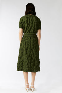 • FUNDRAISER • PRE-LOVED FERNERY DRESS [ Green Cotton, Short Sleeves ]