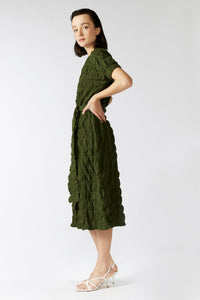 • FUNDRAISER • PRE-LOVED FERNERY DRESS [ Green Cotton, Short Sleeves ]