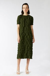 • FUNDRAISER • PRE-LOVED FERNERY DRESS [ Green Cotton, Short Sleeves ]