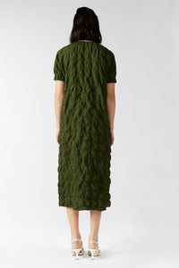• FUNDRAISER • PRE-LOVED FERNERY DRESS [ Green Cotton, Short Sleeves ]