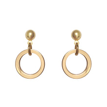 SMALL RING EARRINGS ~ GOLD [ Round Ring Circles ]