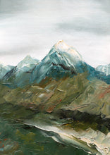 • 15% OFF PRE-ORDERS • LIMITED EDITION PRINT 'Edge Of The Alps, 1' [ Landscape Painting, Mountains, Blue And Green ]