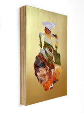 • ORIGINAL OIL PAINTING • 'Contained' Series 1, Vessel #6 [ Brass, Landscape, Vase, Abstract, Colourful Art ]