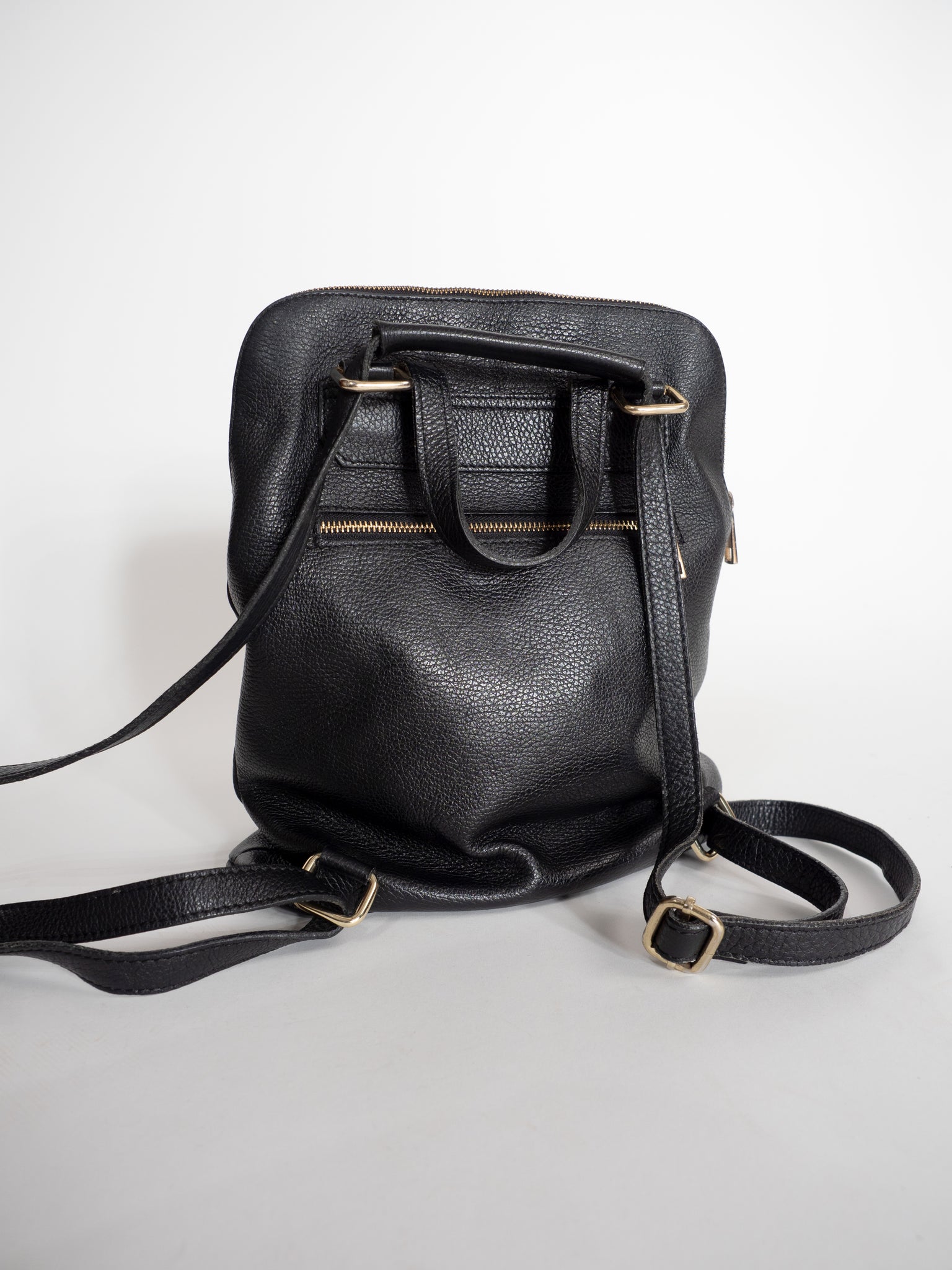 CIRCULAR • ITALIAN LEATHER BACKPACK - DIVINA FIRENZE [ Black  display picture 2