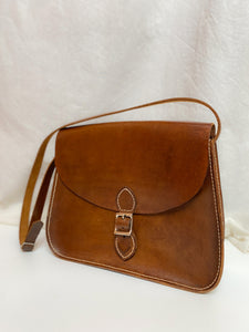 Free With Any Clothing Purchase! • PRE-LOVED • LEATHER SATCHEL [ Brown, Tan, Handbag ]