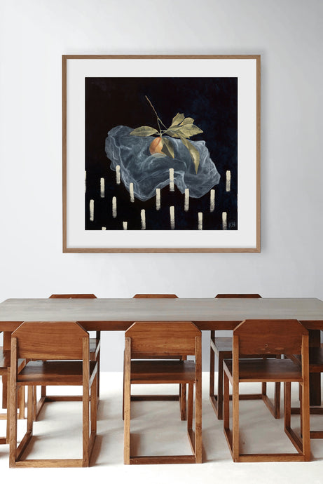 LIMITED EDITION PRINT 'Orange, Single Use Bag, Dry Grass' [ EXTRA LARGE ]